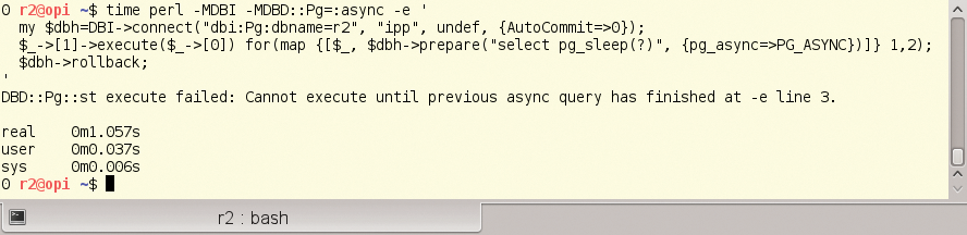 With the PG_ASYNC flag, the script can only run one SQL statement at any given time. With the PG_ASYNC flag, the script can only run one SQL statement at any given time.