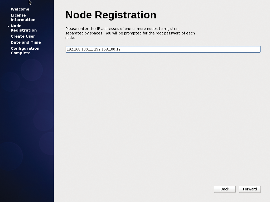 When you first start the front end, you need to enter the IP address of the node controller. When you first start the front end, you need to enter the IP address of the node controller.