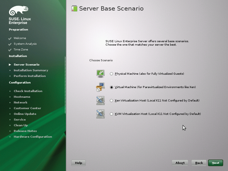 SLE can be used as a hypervisor, an ordinary host on physical hardware, and a guest on paravirtualized hardware. SLE can be used as a hypervisor, an ordinary host on physical hardware, and a guest on paravirtualized hardware.