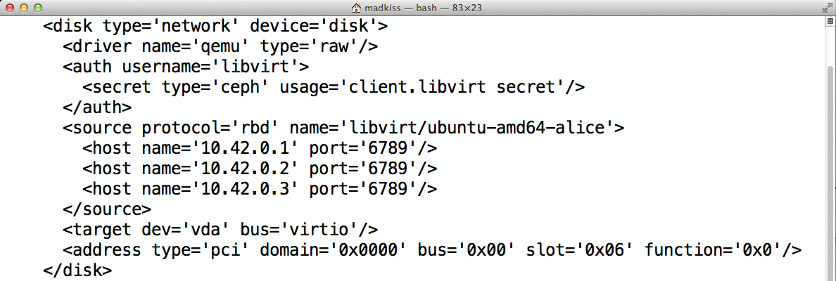 The current version of Libvirt offers native Ceph connectivity. Live migration is no longer a problem in this kind of setup. The current version of Libvirt offers native Ceph connectivity. Live migration is no longer a problem in this kind of setup.