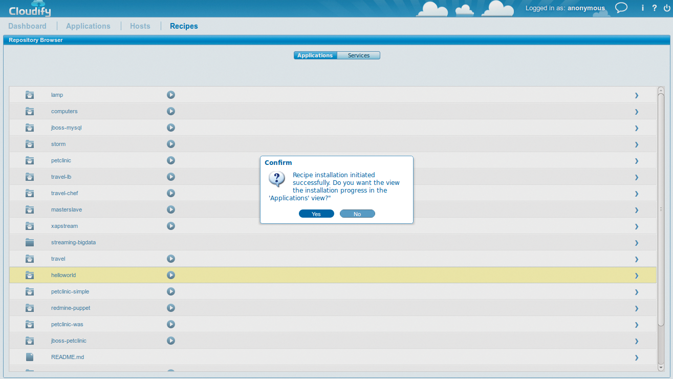 You can use the web interface itself to select recipes, which can then immediately be run as applications. You can use the web interface itself to select recipes, which can then immediately be run as applications.