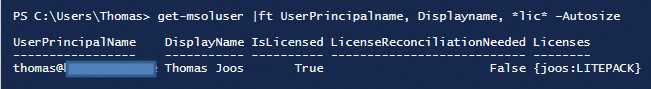In PowerShell, you can view the licenses used in your Office 365 subscription. In PowerShell, you can view the licenses used in your Office 365 subscription.