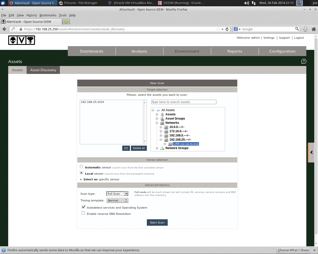 Setting up asset discovery. Setting up asset discovery.
