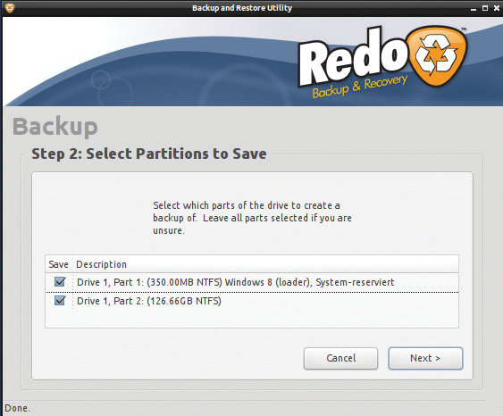 Redo Backup backs up the whole server to an external hard drive quickly and easily. Redo Backup backs up the whole server to an external hard drive quickly and easily.