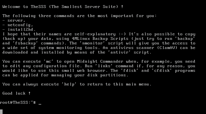 The help command takes you to this help page, which briefly covers all the important commands. The help command takes you to this help page, which briefly covers all the important commands.
