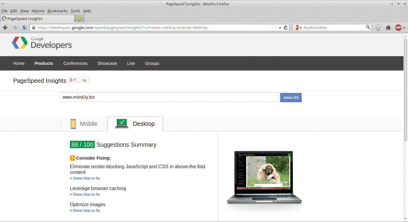 Post-optimized Google PageSpeed Insights site scores: desktop 88/100; mobile 73/100. Post-optimized Google PageSpeed Insights site scores: desktop 88/100; mobile 73/100.