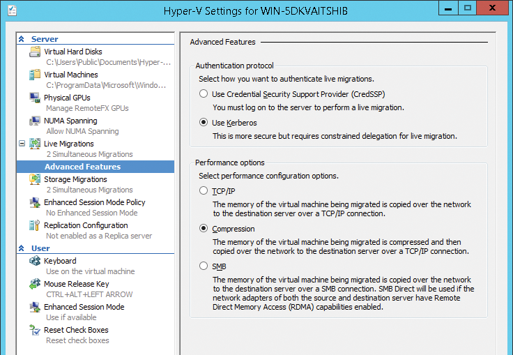 Instead of individual disks, you can also move the complete server between Hyper-V hosts. Instead of individual disks, you can also move the complete server between Hyper-V hosts.