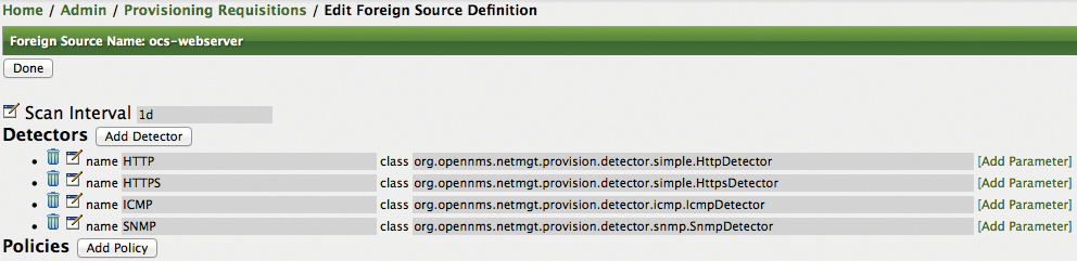 Selecting the service detectors for web servers. Selecting the service detectors for web servers.