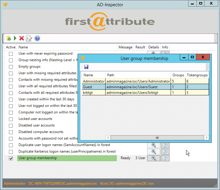 AD Inspector creates several reports, which are simply structured and can be stored as CSV files. AD Inspector creates several reports, which are simply structured and can be stored as CSV files.