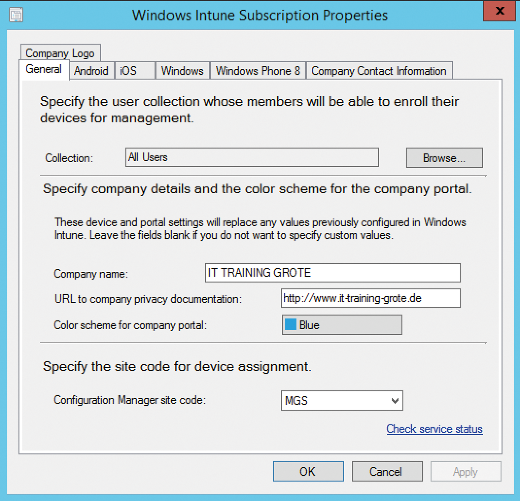 The Windows Intune Portal lets you modify the look and feel. The Windows Intune Portal lets you modify the look and feel.
