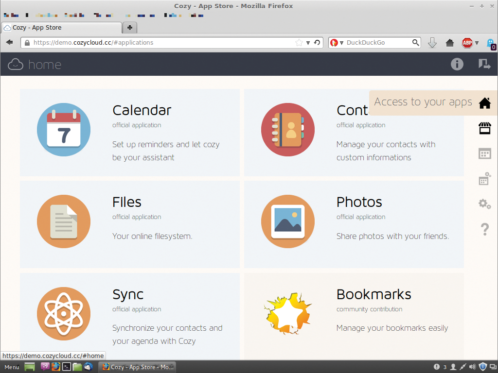 Cozy is also customizable to your own requirements thanks to apps. Cozy is also customizable to your own requirements thanks to apps.