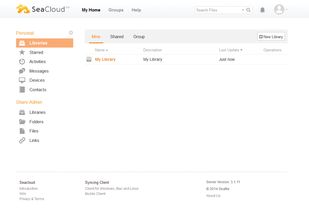 Navigating Seafile is not always completely logical for beginners; this is a concession to the server architecture. Navigating Seafile is not always completely logical for beginners; this is a concession to the server architecture.