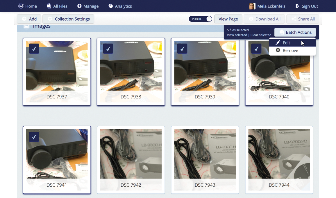 Smartimage shows a batch processing option for multiple files, once users have selected more than one file. Smartimage shows a batch processing option for multiple files, once users have selected more than one file.