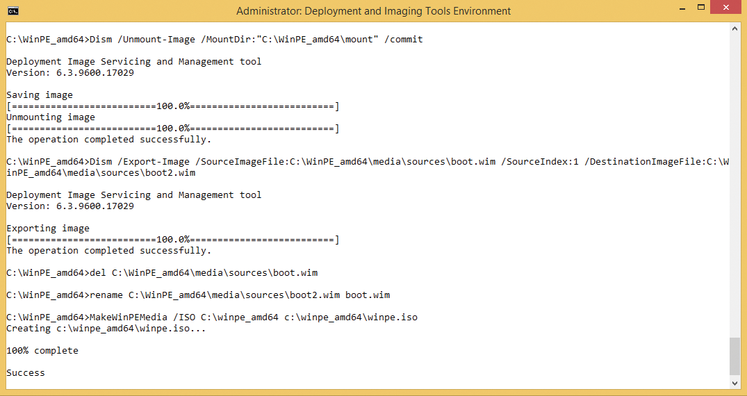 You need a WinPE boot disk based on WinPE 5.1 (Windows 8.1 Update 1) to provision WIMBoot. You need a WinPE boot disk based on WinPE 5.1 (Windows 8.1 Update 1) to provision WIMBoot.
