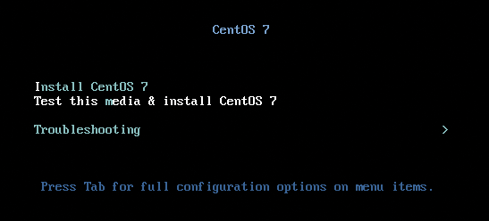 CentOS boot prompt. CentOS boot prompt.