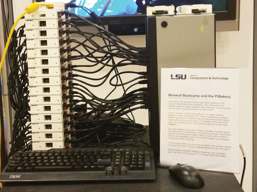 Raspberry Pi cluster at Louisiana State University. Raspberry Pi cluster at Louisiana State University.