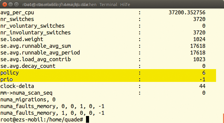 Command output of cat /proc/tp_id/sched. Command output of cat /proc/tp_id/sched.