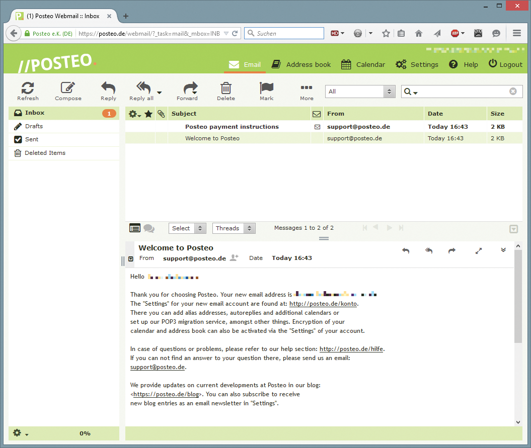 Posteo provides only a single vertical split, meaning the webmail provider wastes a huge amount of space on a widescreen display. Posteo provides only a single vertical split, meaning the webmail provider wastes a huge amount of space on a widescreen display.