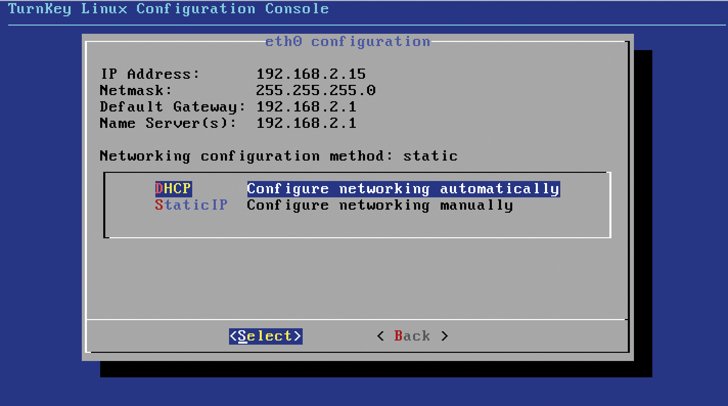 A first virtual appliance based on TurnKey is installed and available via the web interface. A first virtual appliance based on TurnKey is installed and available via the web interface.