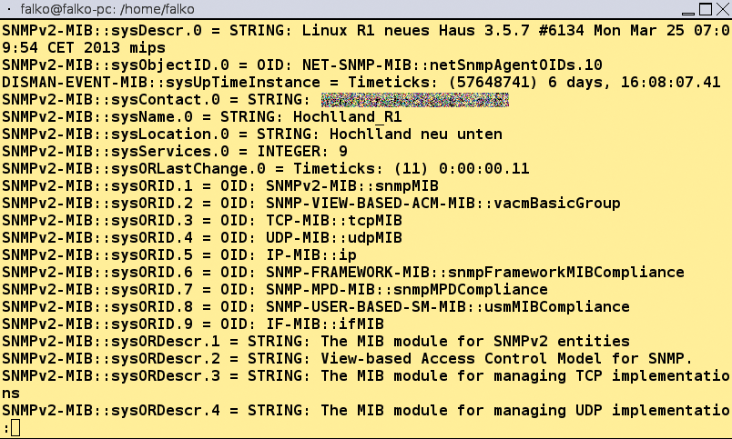 Taking an snmpwalk from the route of the MIB tree (OID: .) returns many results. Taking an snmpwalk from the route of the MIB tree (OID: .) returns many results.