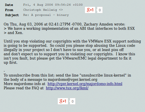 Christoph Hellwig is annoyed by VMware's support request. Christoph Hellwig is annoyed by VMware's support request.
