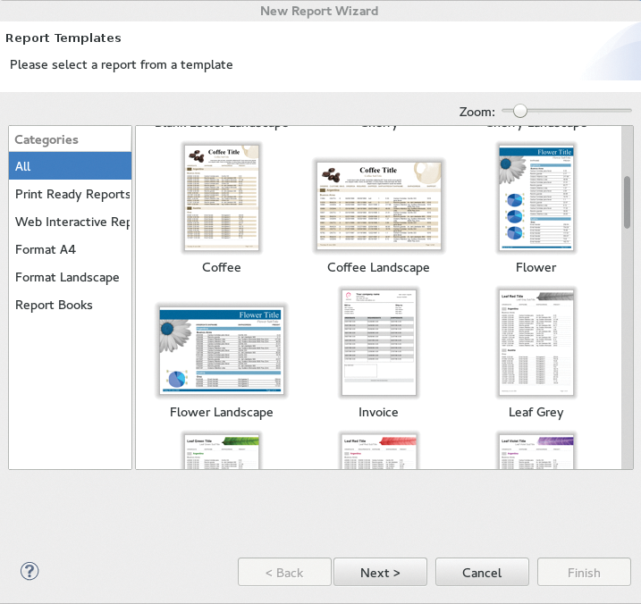 When creating a report, you can choose from numerous pre-formatted templates. When creating a report, you can choose from numerous pre-formatted templates.