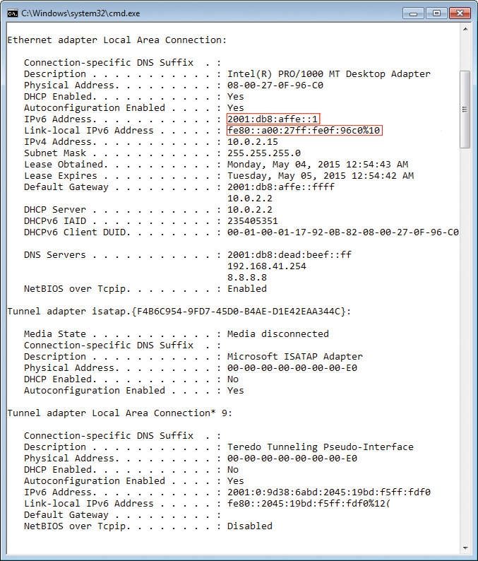 Even if IPv6 is not actively used, the system will often automatically configure native IPv6 addresses and tunnel addresses. Even if IPv6 is not actively used, the system will often automatically configure native IPv6 addresses and tunnel addresses.
