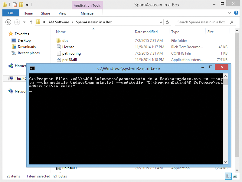 SpamAssassin is also available in a Windows port; in particular, it can protect Windows mail servers, including Exchange Server using an adapter. SpamAssassin is also available in a Windows port; in particular, it can protect Windows mail servers, including Exchange Server using an adapter.