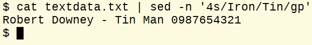 Limiting the search and replace to one line. Limiting the search and replace to one line.