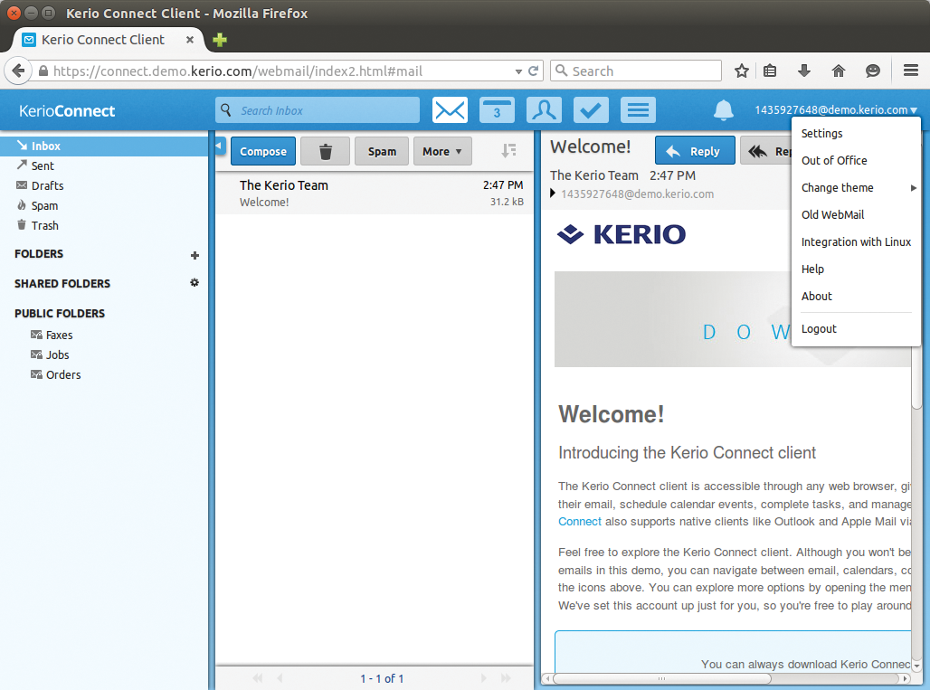 Kerio Connect is tidy and modern. Kerio Connect is tidy and modern.