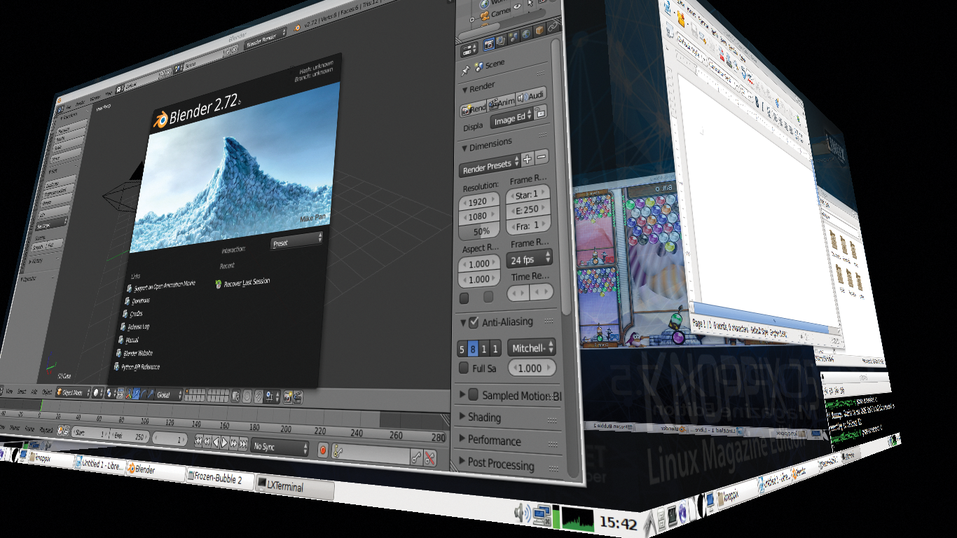Knoppix is a complete 3D desktop with all the trimmings; however, the system's rescue capabilities should not be underestimated. Knoppix is a complete 3D desktop with all the trimmings; however, the system's rescue capabilities should not be underestimated.