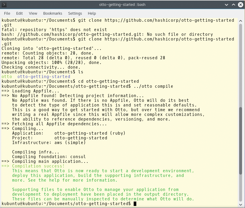 Otto is extremely chatty. In the first step executed here, the tool has discovered that the current working directory contains a Ruby program. Otto is extremely chatty. In the first step executed here, the tool has discovered that the current working directory contains a Ruby program.
