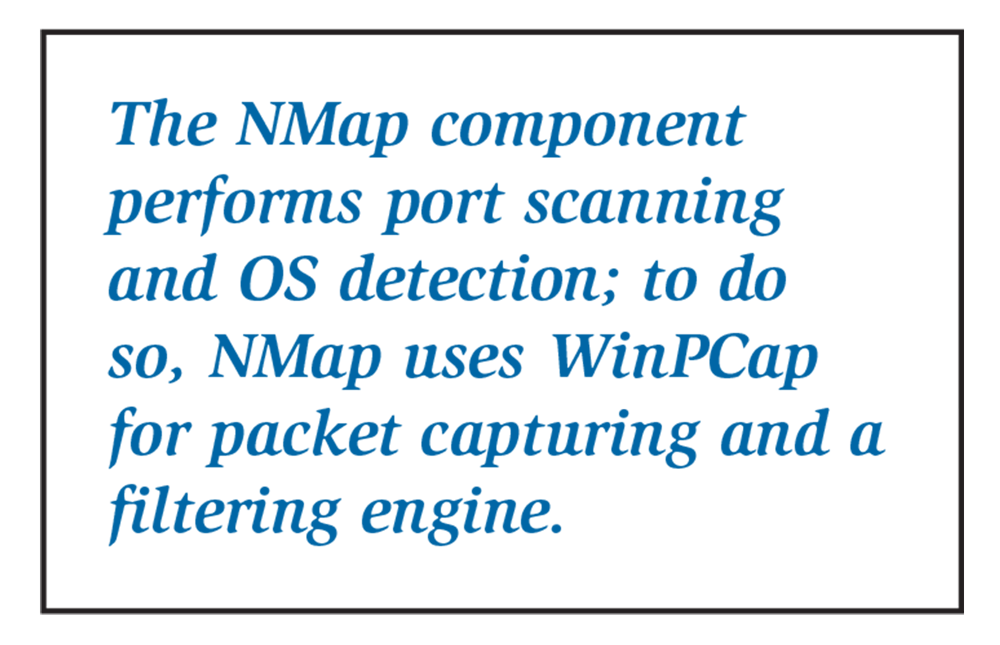 Installing optional support software NMap and WinPCap. Installing optional support software NMap and WinPCap.