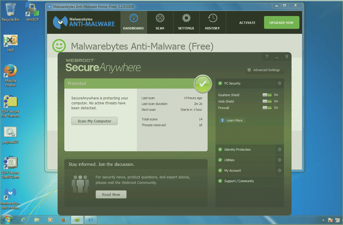The Windows system has no clue it has just been attacked. The Windows system has no clue it has just been attacked.