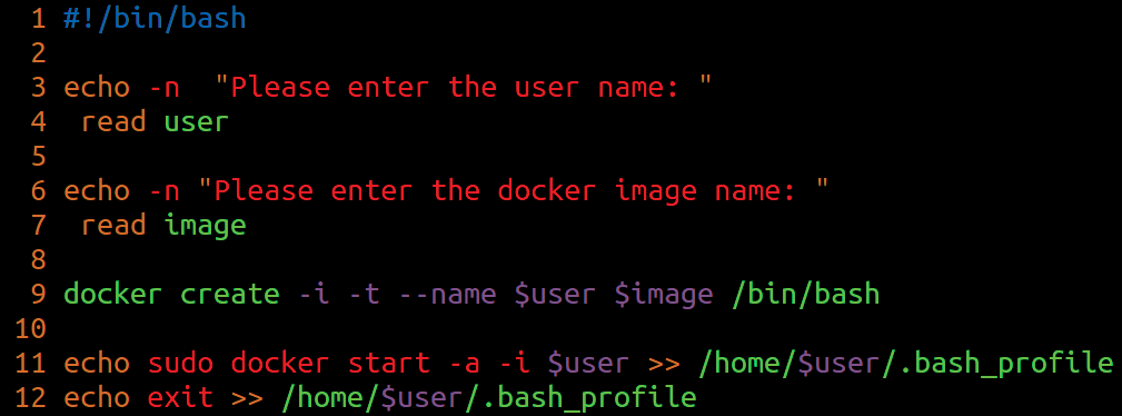 Shell script to automate container creation. Shell script to automate container creation.