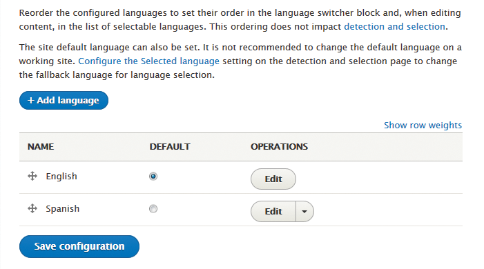 Languages Spanish added Languages Spanish added