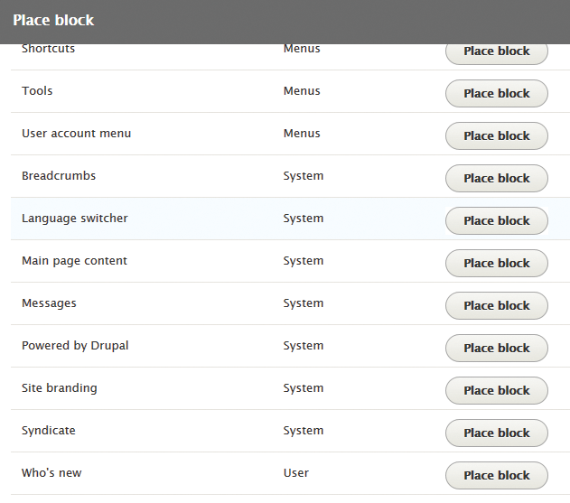 Language switcher block placement Language switcher block placement
