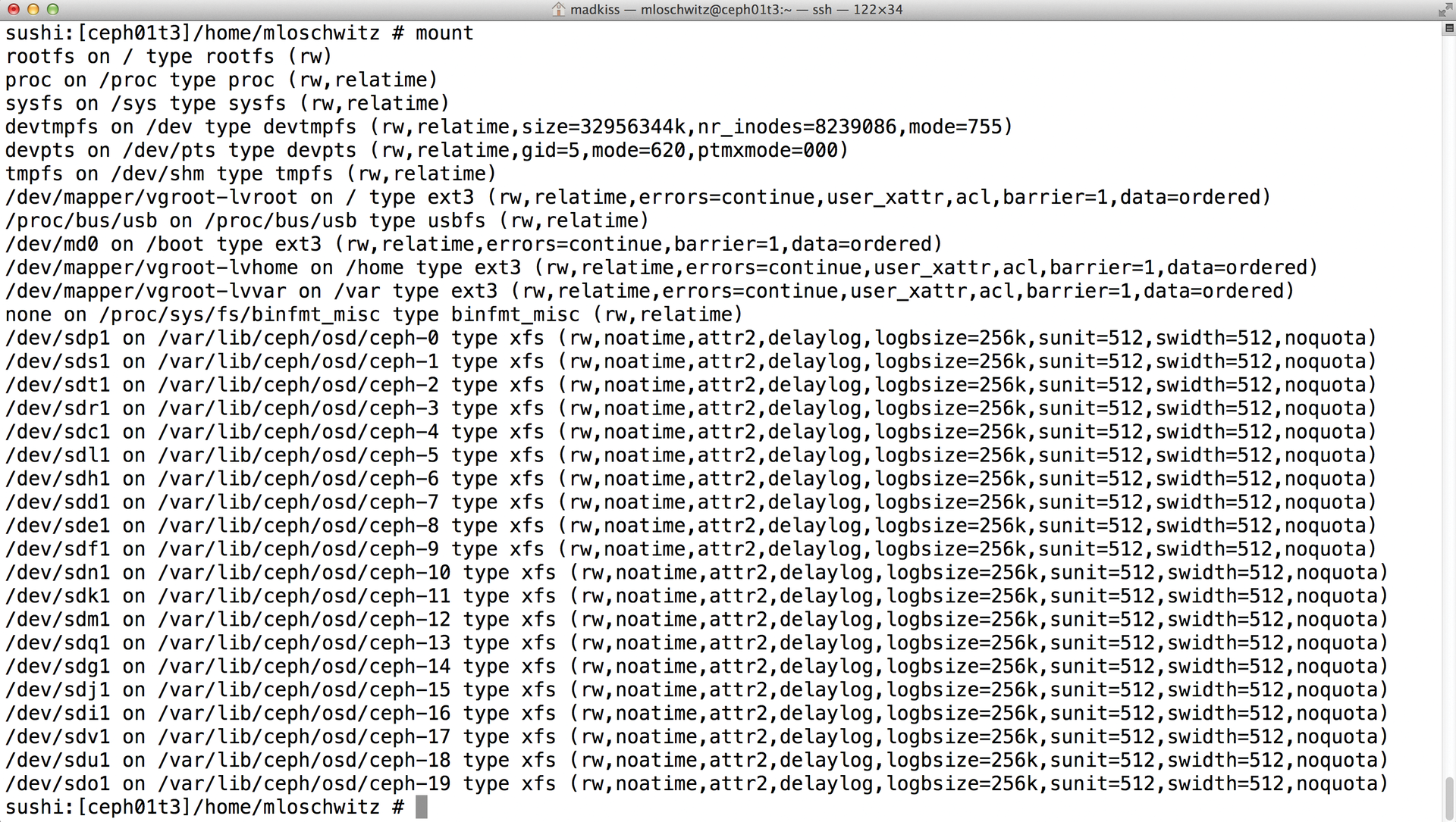XFS is the Ceph developers' current recommendation for OSDs. However, BlueStore is likely to be the choice in the future. XFS is the Ceph developers' current recommendation for OSDs. However, BlueStore is likely to be the choice in the future.