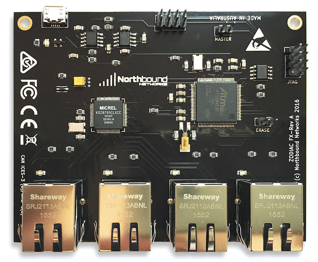 The Zodiac FX allows OpenFlow experiments on a small budget. The Zodiac FX allows OpenFlow experiments on a small budget.