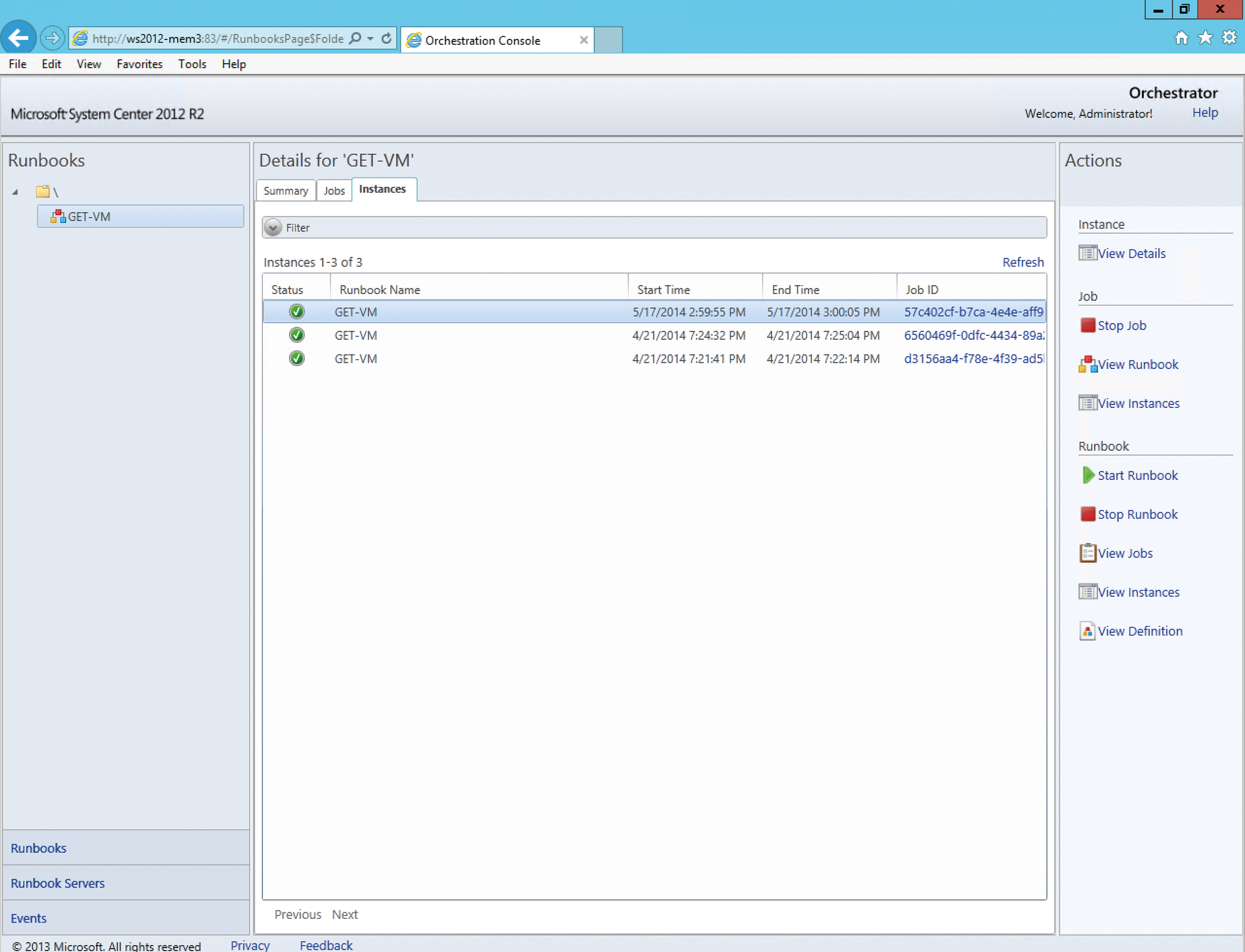You can start, stop, or modify a configured Runbook in the Orchestrator web console. You can start, stop, or modify a configured Runbook in the Orchestrator web console.