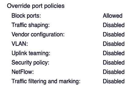 The port groups are configured separately in VMware. The port groups are configured separately in VMware.