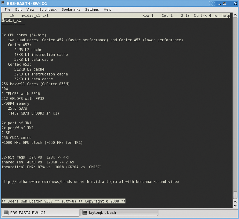 JOE 3.7-4 on CentOS 6.8. JOE 3.7-4 on CentOS 6.8.