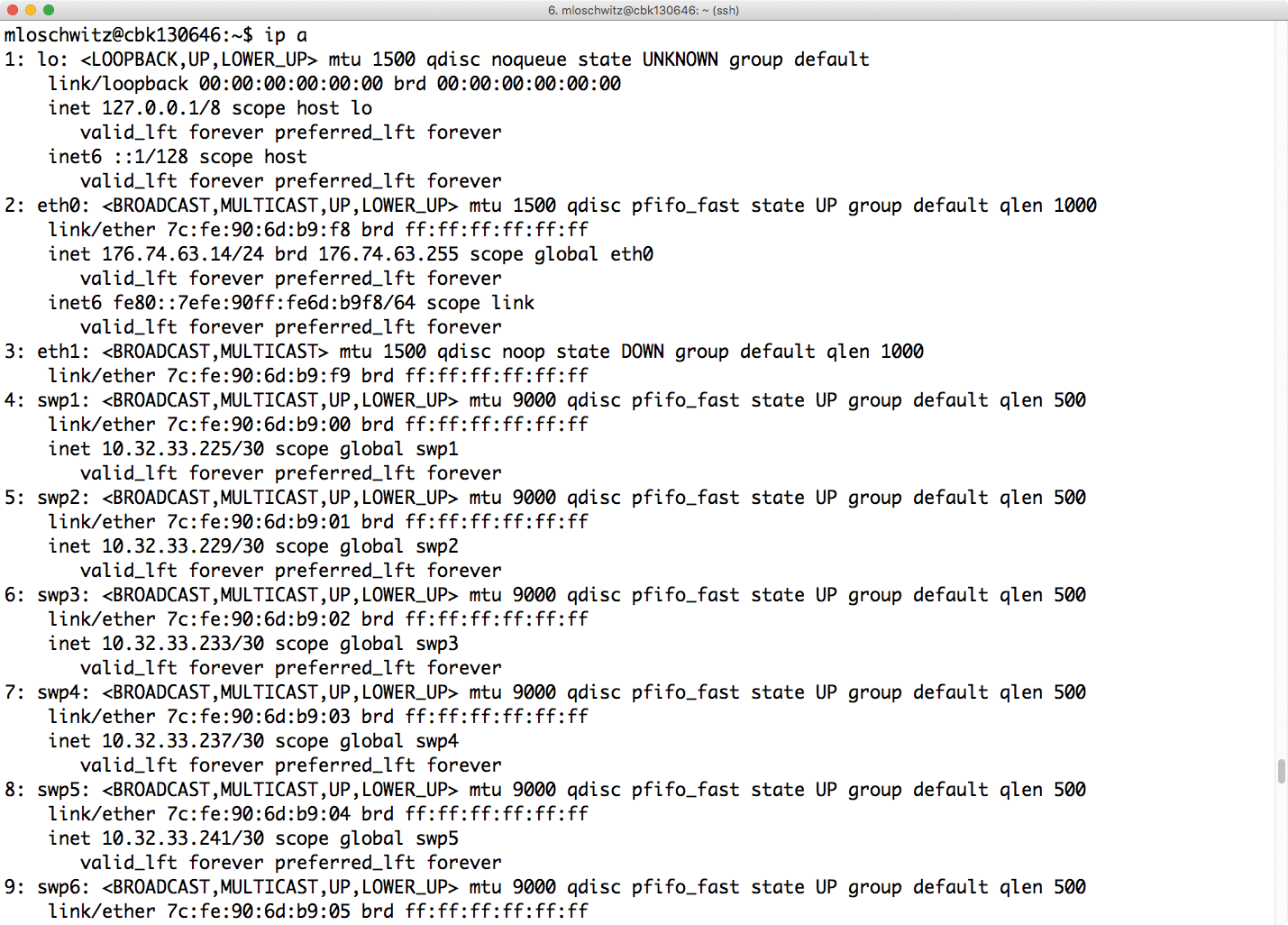 Linux resides on Cumulus switches. The device ports are shown as normal network interfaces. Linux resides on Cumulus switches. The device ports are shown as normal network interfaces.
