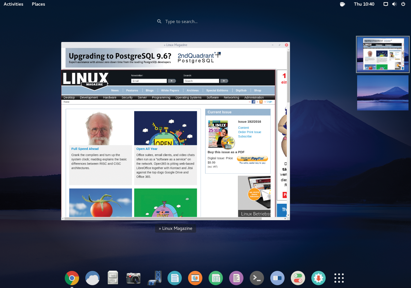 You can keep services you use often on the web in the Ice browser, which calls up a single window with the relevant site without further control elements. You can keep services you use often on the web in the Ice browser, which calls up a single window with the relevant site without further control elements.