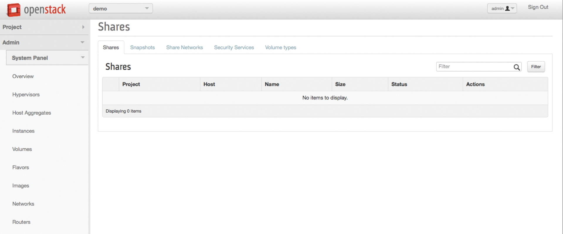 A UI module for Horizon exists, but the admin has to install it separately. A UI module for Horizon exists, but the admin has to install it separately.