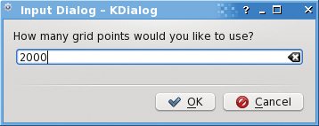 Kdialog user input box. Kdialog user input box.