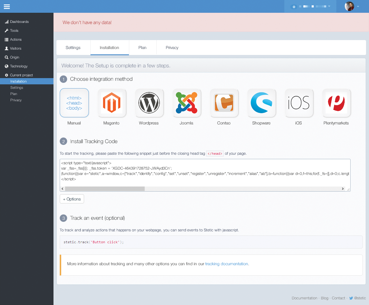 Stetic offers several enhancements for integrating the counter code. Stetic offers several enhancements for integrating the counter code.