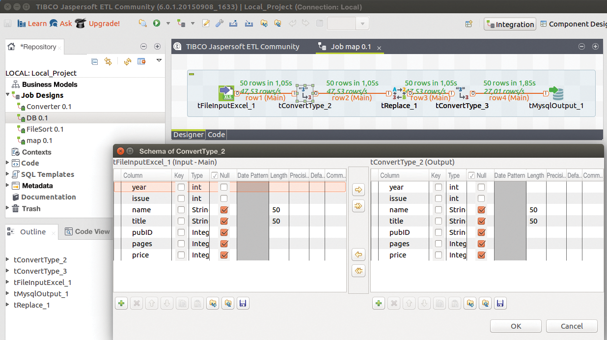 In this Excel import, the publisher ID (pubID) is replaced if it meets a certain criterion. A data type is converted temporarily for this to work. In this Excel import, the publisher ID (pubID) is replaced if it meets a certain criterion. A data type is converted temporarily for this to work.