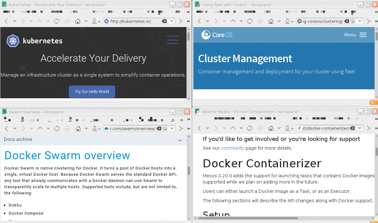 Choices for container orchestration. Choices for container orchestration.